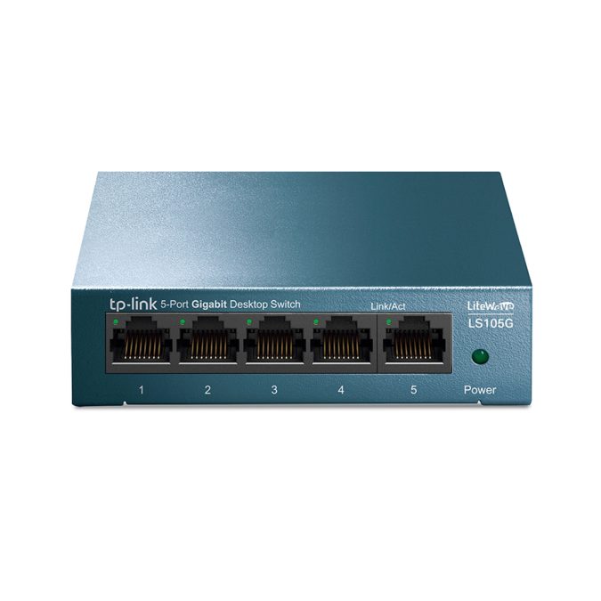 Коммутатор, TP-Link, LS105G, Неуправляемый, настольный, 5-портовый 10/100/1000 Мбит/с с автосогласованием,авто-MDI/MDIX