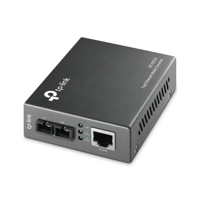 Медиаконвертер, TP-Link, MC100CM, Многомодовый 2 км, 1310нм, 1 порт 100 Mбит/с SC/UPC, 1 порт 100M RJ45 порт (Auto MDI/MDIX)