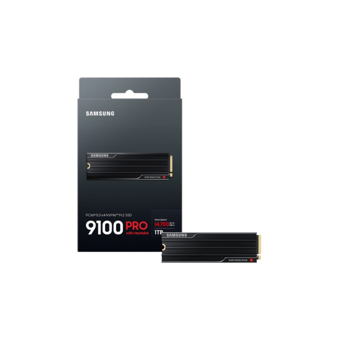 Твердотельный накопитель SSD, Samsung, 9100 PRO Heatsink MZ-VAP1T0CW, 1TB, PCIe 5.0 NVMe, 14800/13400 Мб/с, PS5 Compatible
