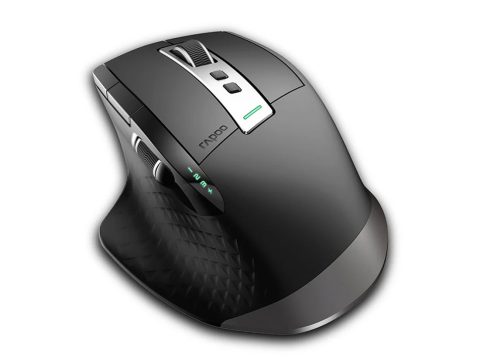Компьютерная мышь, Rapoo, MT750 Plus, 3200dpi, Bluetooth 3.0/4.0, Multi-mode, Беспроводной 2.4 ГГц, Эффективная дистанция 12 м., Литиевая аккумуляторная батарея 450 мАч, Черный