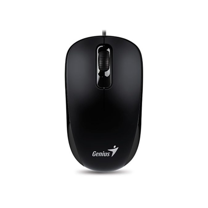 Компьютерная мышь, Genius, DX-110, Оптическая, 1000dpi, USB, Длина кабеля 1,5 метра, Черная