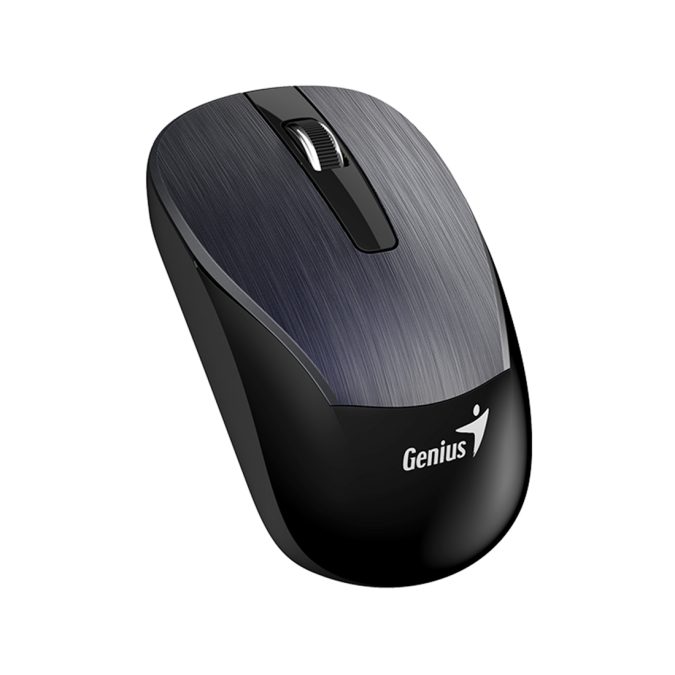 Компьютерная мышь, Genius, ECO-8015, 3D, Оптическая, 1600dpi, Беcпроводная 2.4ГГц, 1 x AA, 5.8 х 3.8 х 10 см, Темно серый