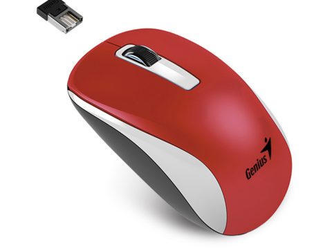 Компьютерная мышь, Genius, NX-7010, 3D, Оптическая, 1600dpi, Беcпроводная 2.4ГГц, Бело-Красный