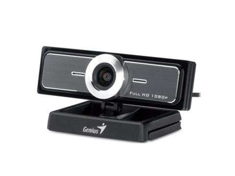 Веб-Камера, Genius, WideCam F100, USB 2.0, 1920x1080, 2.0Mpx, Микрофон, Крепление: зажим, Чёрный