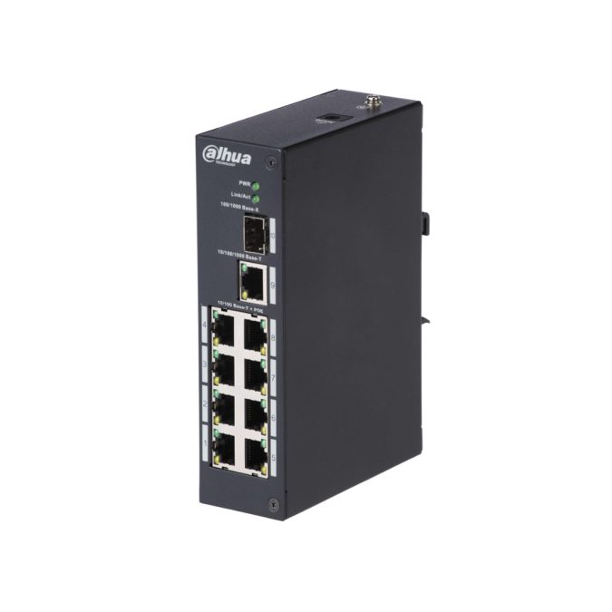 Коммутатор, Dahua, DH-PFS3110-8ET-96, 8-портовый РОЕ коммутатор, неуправляемый. 1*1000 Base-X 1*10/100/1000 Base-T8*10/100 Base-T (PoE порты) Мощность PoE портов: Порт 1-2  90 W, Портt 3-8  30W, Всего96 W