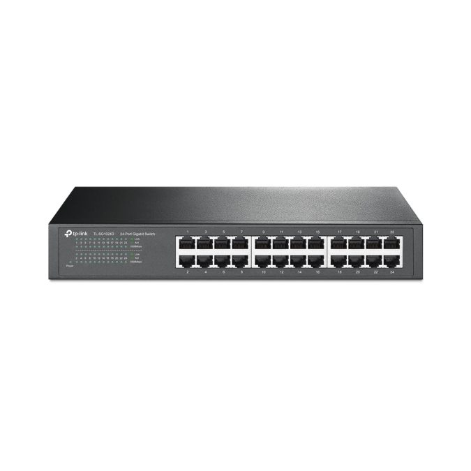 Коммутатор, TP-Link, TL-SG1024D, Неуправляемый, Настольный/монтируемый в стойку, 24 порта 10/100/1000M RJ45