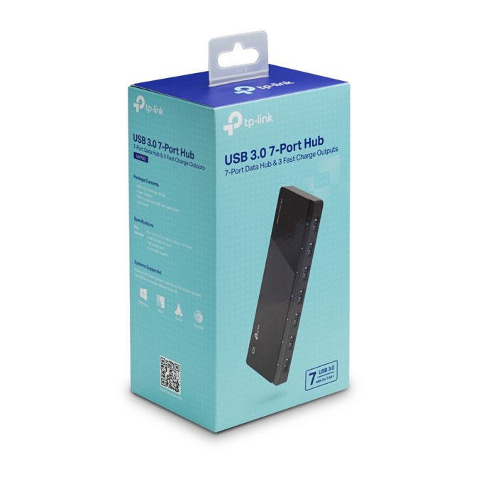 Концентратор USB, TP-Link, UH700, 7-портовый концентратор USB 3.0,1 порт micro USB, тип B