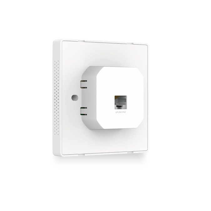 Wi-Fi точка доступа, TP-Link, EAP115-Wall, Настенная, 802.11n/g/b, N300, 2 порта Ethernet 10/100 Мбит/с, PoE (IEEE 802.3af), 2 встроенные всенаправленные антенны