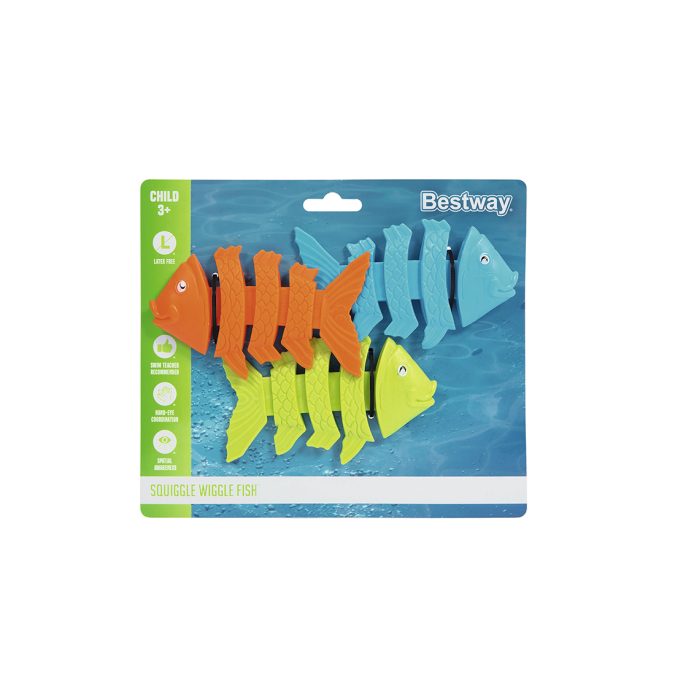 Набор игрушек для ныряния Squiggle Wiggle, BESTWAY, 26029, Винил, 3 штуки в комплекте, Блистер