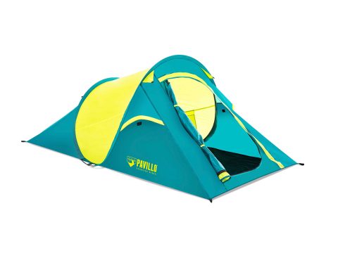 Палатка туристическая Pavillo Cool Quick 2 220 х 120 х 90 см, BESTWAY, 68097, Верх - винил PE180T с покрытием PU1500mm. Пол - винил PE 110 г/м, 2х-местная, Вес -1.42 кг., Зеленая, Сумка для переноски