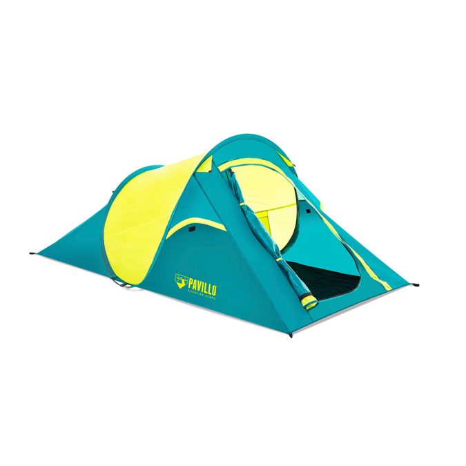 Палатка туристическая Pavillo Cool Quick 2 220 х 120 х 90 см, BESTWAY, 68097, Верх - винил PE180T с покрытием PU1500mm. Пол - винил PE 110 г/м, 2х-местная, Вес -1.42 кг., Зеленая, Сумка для переноски
