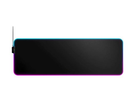 Коврик для компьютерной мыши, Steelseries, QCK Prism Cloth - QCK Prism Cloth - XL, 63826, Подсветка RGB, 900x300x4 мм, Резиновая основа, Тканевая поверхность, Склеивание, Гладкая поверхность, Чёрный