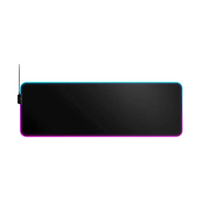Коврик для компьютерной мыши, Steelseries, QCK Prism Cloth - QCK Prism Cloth - XL, 63826, Подсветка RGB, 900x300x4 мм, Резиновая основа, Тканевая поверхность, Склеивание, Гладкая поверхность, Чёрный