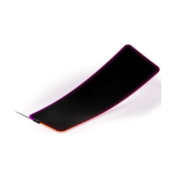 Коврик для компьютерной мыши, Steelseries, QCK Prism Cloth - QCK Prism Cloth - XL, 63826, Подсветка RGB, 900x300x4 мм, Резиновая основа, Тканевая поверхность, Склеивание, Гладкая поверхность, Чёрный