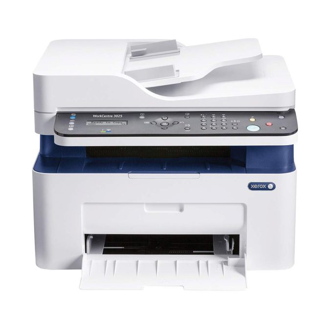 Монохромное МФУ, Xerox, WorkCentre 3025NI, 3025V_NI, Лазерное, А4, 20 стр./мин., Подача 150 листов, Односторонний автоподатчик документов, до 17 изобр./мин., ЖК Дисплей, 600 МГц CPU, 128 МБ RAM, USB 2.0, Ethernet 10/100, Wi-Fi, Fax