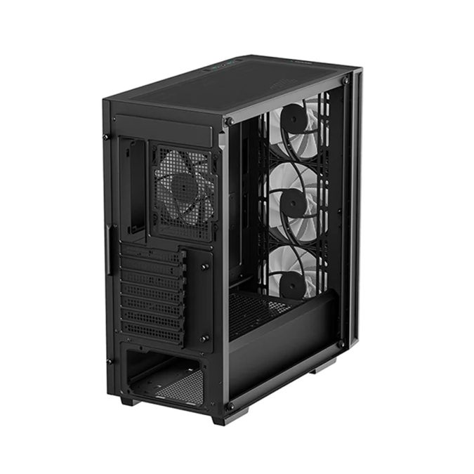 Компьютерный корпус, Deepcool, MATREXX 55 MESH V4, R-MATREXX55-BKAGA4-G-4, ATX/Micro ATX, USB 3.0*2, HD-Audio, Кулер 1*120мм/3*140мм ARGB, Высота процессорного кулера до 165мм, Длина VGA до 370мм, 2*3.5"/3*2.5", Сталь 0,6, 421х215х483мм, Без Б/П,Чёрный