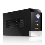 Источник бесперебойного питания, SVC, V-600-F, Мощность 600ВА/360Вт, Диапазон работы AVR: 165-275В, Бат.: 12В/7.5 Ач*1шт., 3 вых.: 2 Shuko CEE7+1 IEC C13 (Bypass), Чёрный