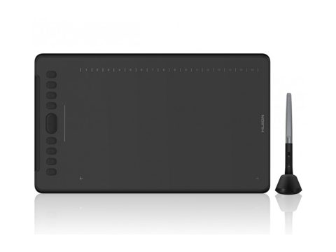 Графический планшет, Huion, H1161, Разрешение 5080 lpi, Чувствительность к нажатию 8192, Интерфейс USB и USB-C, Рабочая область 279.4*174.6 мм. (11"х 6.875"), Чёрный