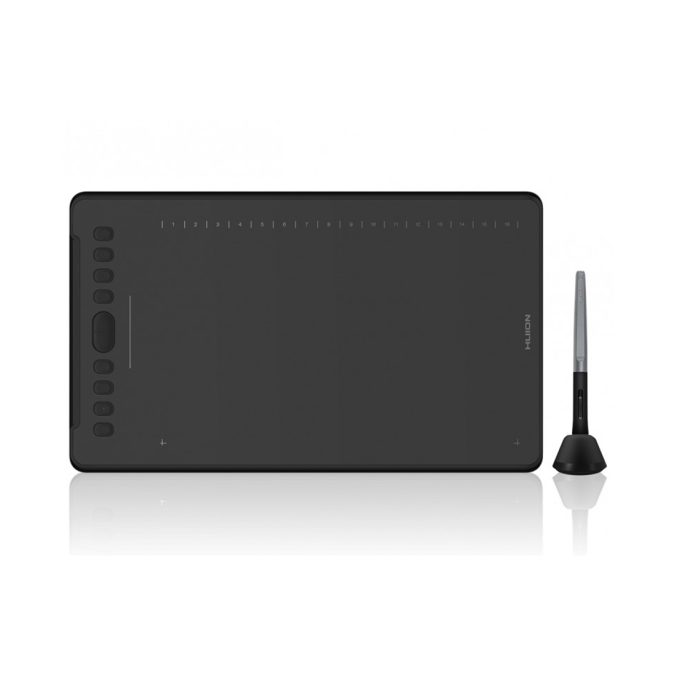 Графический планшет, Huion, H1161, Разрешение 5080 lpi, Чувствительность к нажатию 8192, Интерфейс USB и USB-C, Рабочая область 279.4*174.6 мм. (11"х 6.875"), Чёрный