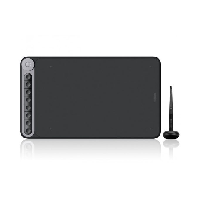 Графический планшет, Huion, Q620M, Разрешение 5080 lpi, Чувствительность к нажатию 8192, Интерфейс беспроводной, Рабочая область 266,7*166,7 мм. (10,5"х6,56"), Чёрный