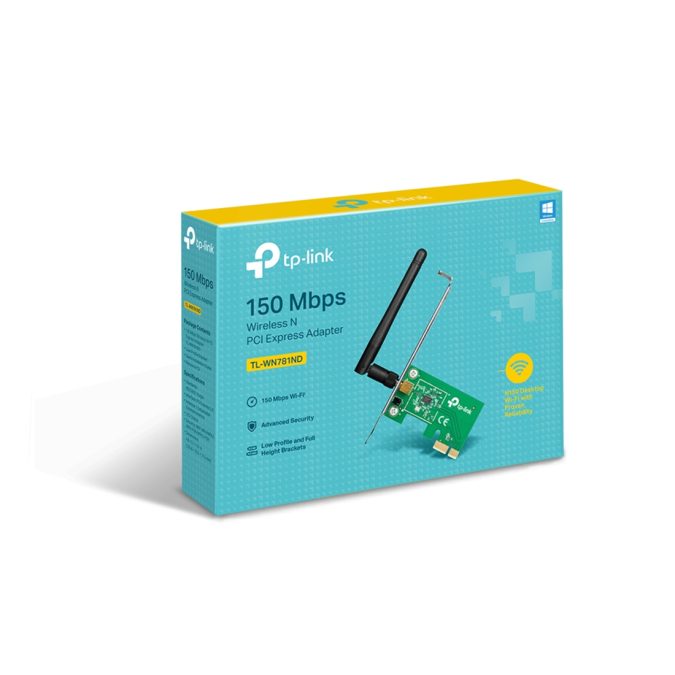 Сетевая карта, TP-Link, TL-WN781ND, Беспроводная, 150M, PCI-E