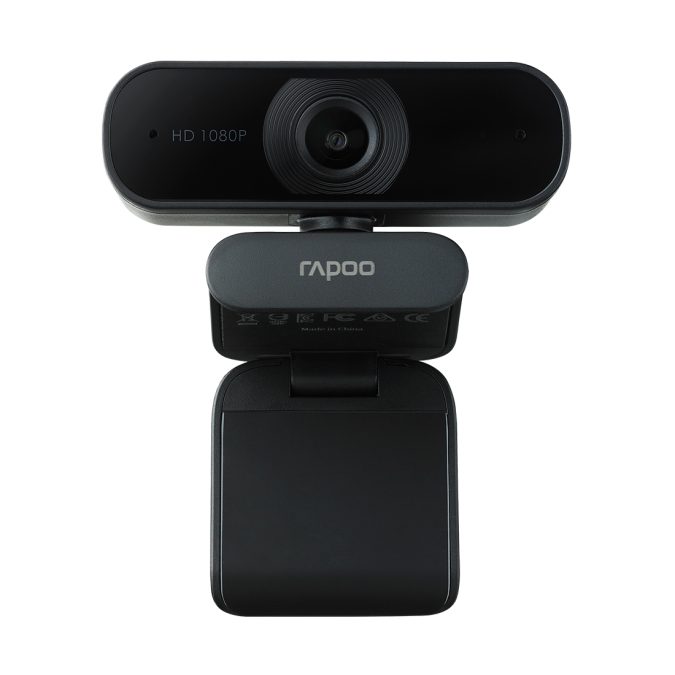 Веб-Камера, Rapoo, C260, USB 2.0, 1080x720, 2.0Mpx, Микрофон, Длина кабеля 150 см, Крепление: зажим, Чёрный