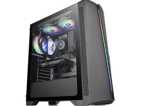 Компьютерный корпус, Thermaltake, H350 TG RGB, CA-1R9-00M1WN-00, Mid tower, ATX/M-ATX/Mini-ITX, USB 3.0*1/2.0*2, HD-Audio, 1*120 мм, Высота процессорного куллера до 150 мм, Длина VGA до 300 мм, 2*3.5"/2*2.5", 442*210*480 мм, Сталь, 4мм Закаленное стекло*1, 442*210*480мм, Без Б/П, Чёрный