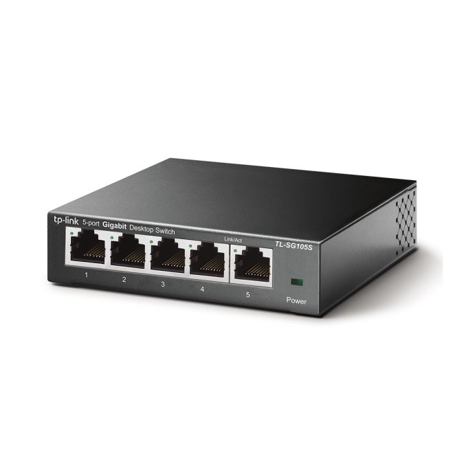 Коммутатор, TP-Link, TL-SG105S, Настольный, неуправляемый, 5 портов 10/100/1000M RJ45, Auto-MDI/MDIX
