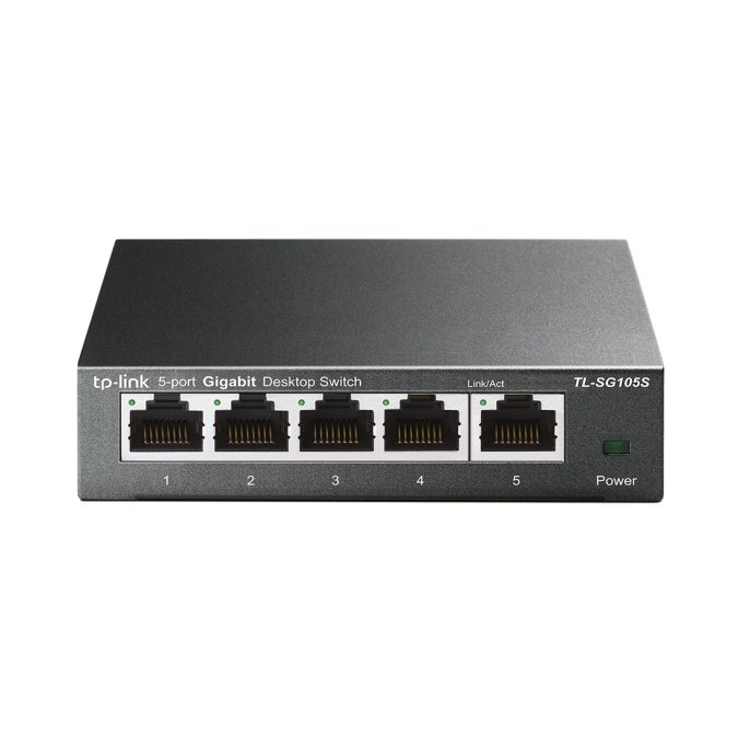 Коммутатор, TP-Link, TL-SG105S, Настольный, неуправляемый, 5 портов 10/100/1000M RJ45, Auto-MDI/MDIX
