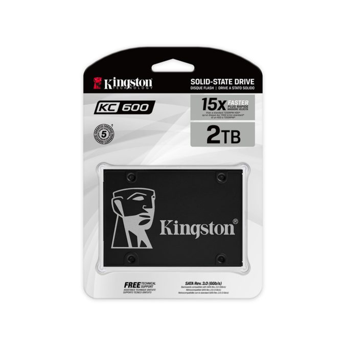 Твердотельный накопитель SSD, Kingston, SKC600/2048G, 2048 GB, SATA III 2.5", 550/520 Мб/с
