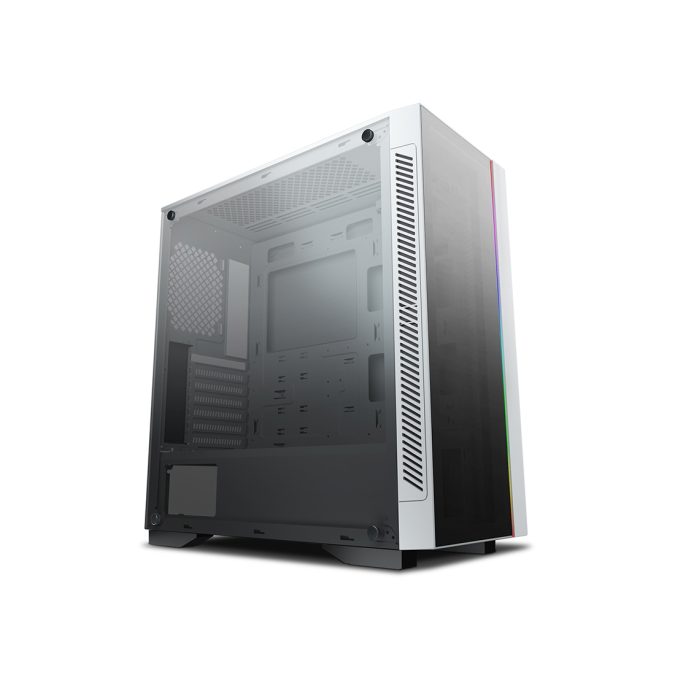 Компьютерный корпус, Deepcool, MATREXX 55 V3 ADD-RGB WH 3F, DP-ATX-MATREXX55V3-AR-WH-3F, E-ATX/ATX/Micro ATX, USB 3.0*1/2.0*2, HD-Audio+Mic, Кулер 3*120см ARGB, Высота процессорного кулера до 160мм, Длина VGA до 370мм, 2*3.5"/2+2*2.5", Сталь 0,6, 446х210х479мм, Без Б/П, Белый