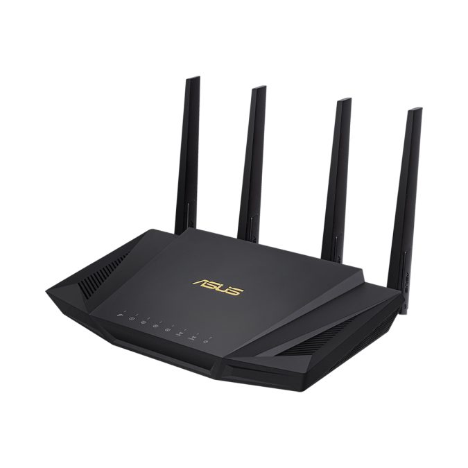 Сетевой маршрутизатор со встроенной беспроводной точкой доступа, ASUS, RT-AX58U, 802.11a/b/g/n/ac/ax, AX3000, External antenna x4, MU-MIMO, OFDMA, Beamforming, 1x10/100/1000T WAN, 4x10/100/1000T LAN, USB 3.1 Gen 1 x 1