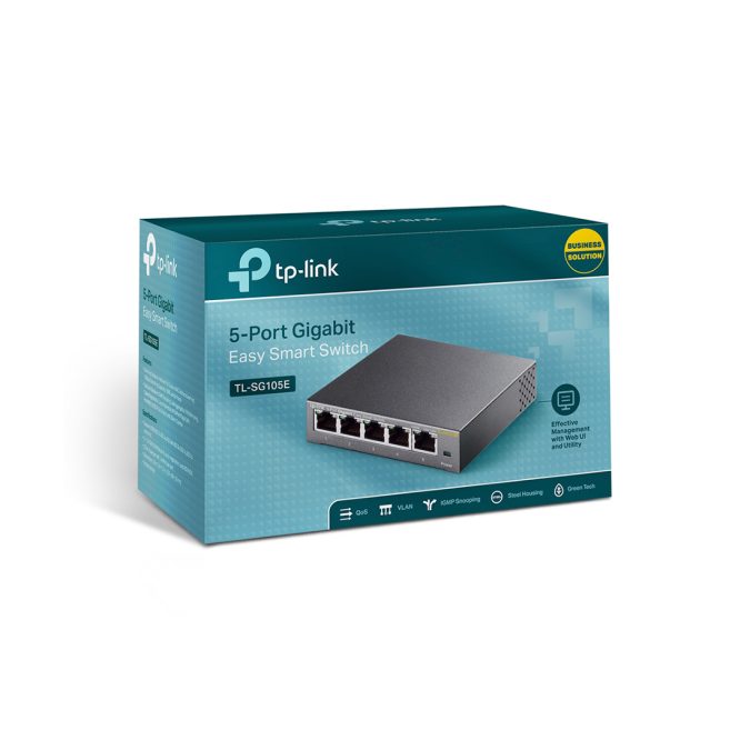 Коммутатор, TP-LINK, TL-SG105E, Easy Smart, 5 гигабитных портов