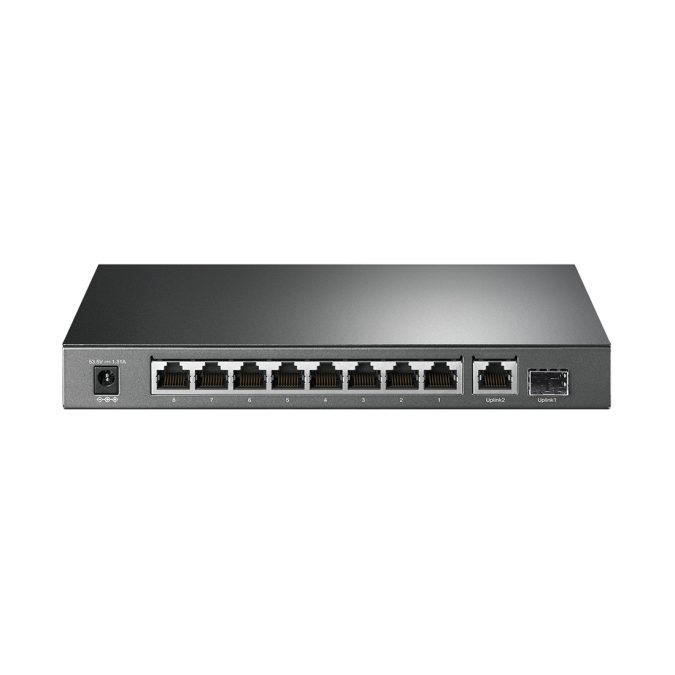Коммутатор, TP-Link, TL-SG1210P, настольный неуправляемый, 8 PoE+ портов RJ45 10/100/1000 Мбит/с, 1 порт RJ45 10/100/1000 Мбит/с, 1 гигабитный SFP-слот, 8 портов PoE+, 63 Вт