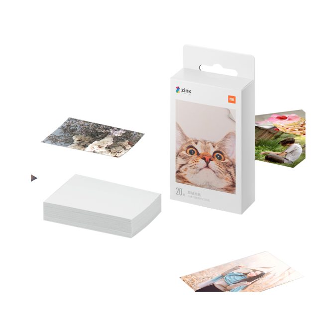 Бумага для портативного фотопринтера, Xiaomi, Mi Portable Photo Printer Paper, TEJ4019GL, 23, 20 листов, Клейкая основая, Матовая