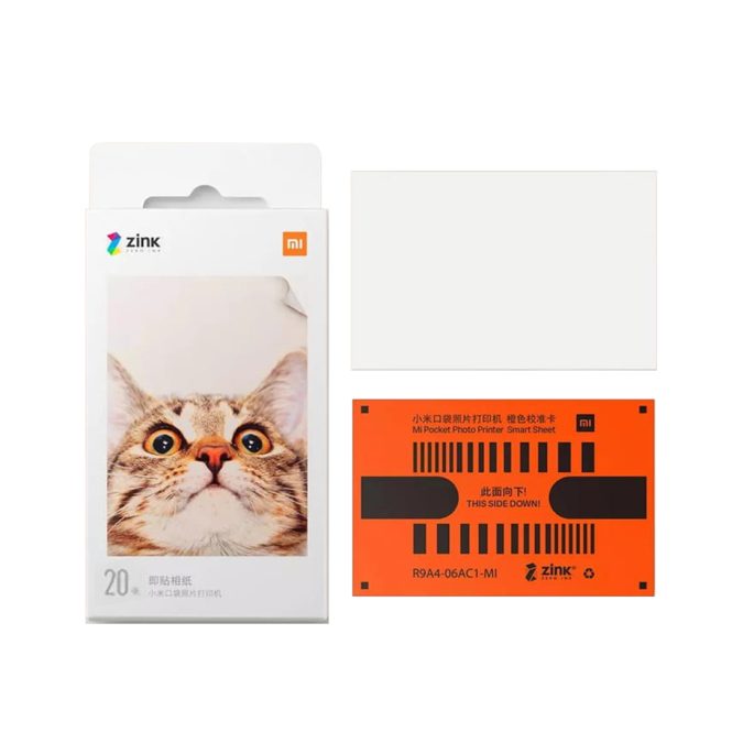 Бумага для портативного фотопринтера, Xiaomi, Mi Portable Photo Printer Paper, TEJ4019GL, 23, 20 листов, Клейкая основая, Матовая