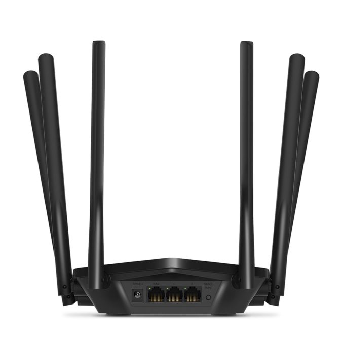 Маршрутизатор, Mercusys, MR50G, 802.11a/b/g/n/ac, AC1900, 600 Мбит/с на 2,4 ГГц, 1300 Мбит/с на 5 ГГц, 1 гигабитный порт WAN, 2 гигабитных порта LAN