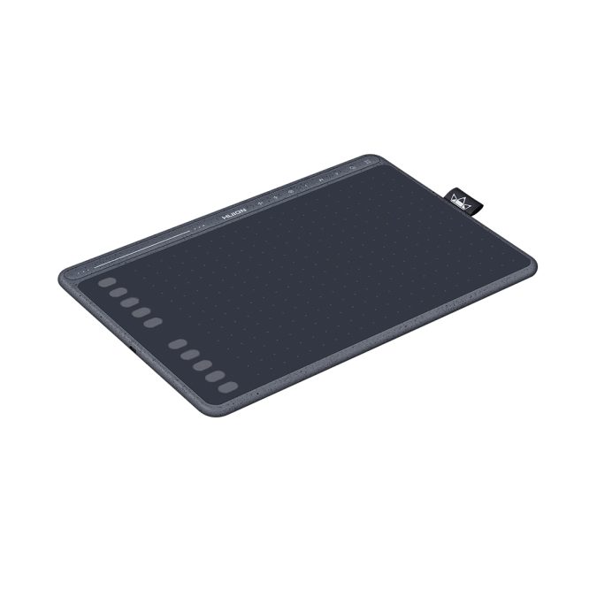 Графический планшет, Huion, HS611, Разрешение 5080 lpi, Чувствительность к нажатию 8192, Интерфейс USB-С, Рабочая область 258,4*161,5 мм. (10,1"x6,35"), Серый