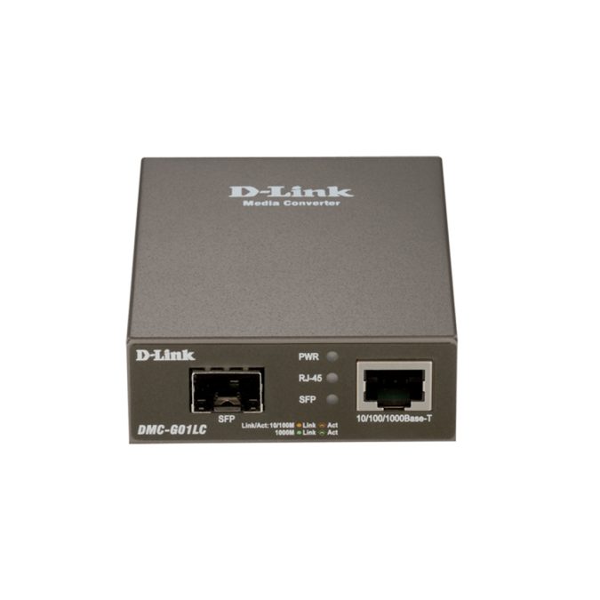 Медиаконвертер, D-Link, DMC-G01LC/C1A, 1 порт 100/1000Base-T, 1 порт 100/1000Base-X SFP