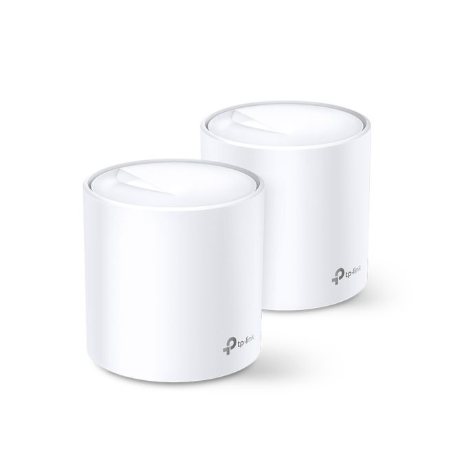 Беспроводная MESH-система Wi-Fi, TP-Link, Deco X20 (2-pack), AX1800, Wi-Fi 6, 802.11a/b/g/n/ac/ax, 2,4 ГГц/5 ГГц, 2 порта 10/100/1000M WAN/LAN, 2 модуля в комплекте