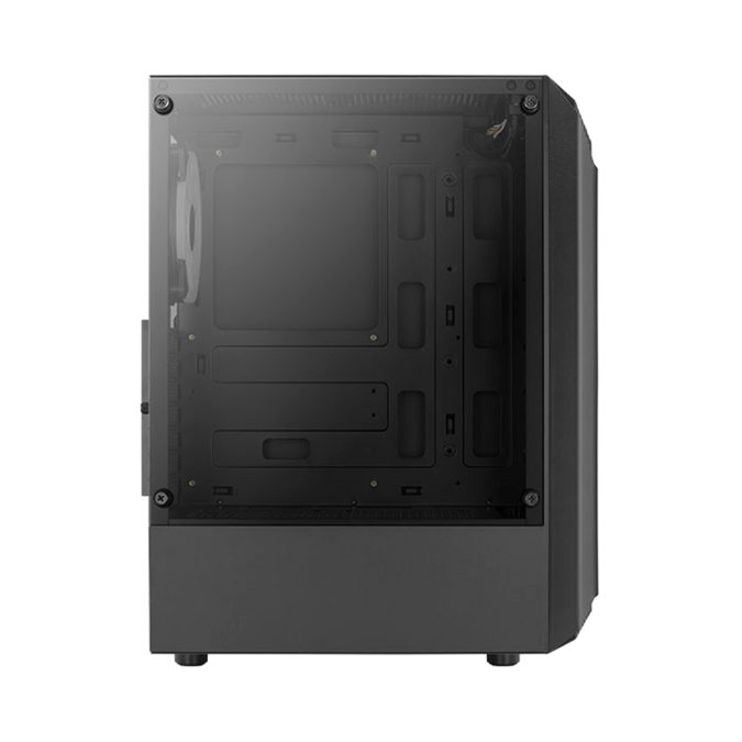 Компьютерный корпус, Aerocool, Bionic-G-BK-v2, ATX/Micro ATX, USB 2*3.0/1*2.0, HD-Audio+Mic, Кулер 1*12см RGB, Высота процессорного кулера до 158 мм, Длина VGA до 297мм (без переднего радиатора), 2*3.5"/4*2.5", Толщина 0,5мм, 450x206x372мм, Без Б/П, Чёрный