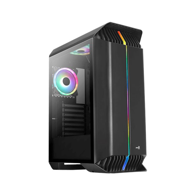 Компьютерный корпус, Aerocool, Gladiator Duo-G-BK-v1, ATX/Micro ATX, USB 2*3.0, HD-Audio+Mic, Кулер 3*12см ARGB, Высота процессорного кулера до 161 мм, Длина VGA до 326мм, 2*3.5"/3*2.5", Толщина 0,5мм, 519x210x404мм, Без Б/П, Чёрный