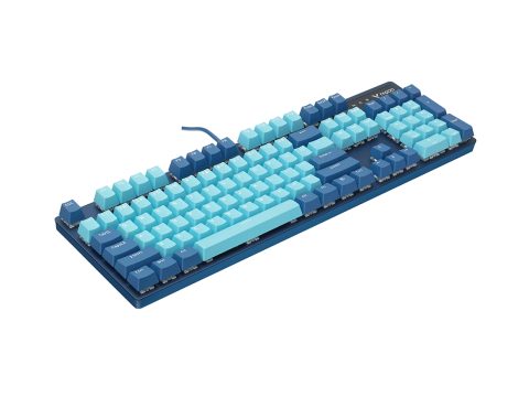 Клавиатура, Rapoo, V500PRO, Игровая, USB, Кол-во стандартных клавиш 104, Длина кабеля 1,8 метра, Анг/Рус, Голубой