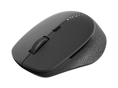 Компьютерная мышь, Rapoo, M300 Silent, 1600dpi, 2.4G, Bluetooth 3.0/4.0, Multi-mode, Беспроводной 2.4 ГГц, Эффективная дистанция 10 м., Батарейки в комплекте, До 12 месяцев на одном заряде батареек, Темно-серый