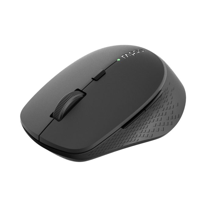 Компьютерная мышь, Rapoo, M300 Silent, 1600dpi, 2.4G, Bluetooth 3.0/4.0, Multi-mode, Беспроводной 2.4 ГГц, Эффективная дистанция 10 м., Батарейки в комплекте, До 12 месяцев на одном заряде батареек, Темно-серый