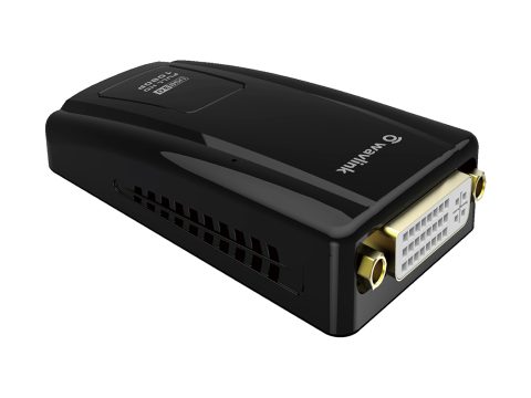 Внешняя USB видеокарта, WL-UG35D6, USB 3.0, VGA, DVI, HDMI, Чёрный