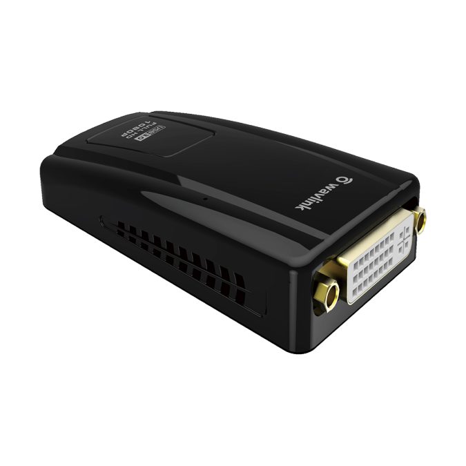 Внешняя USB видеокарта, WL-UG35D6, USB 3.0, VGA, DVI, HDMI, Чёрный