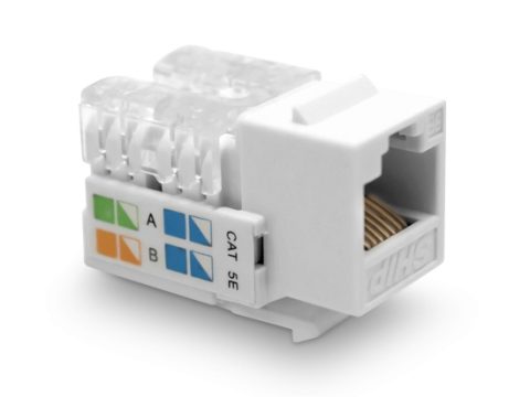 Модуль для информационной розетки, SHIP, M245, Cat.5e, RJ-45, UTP, Белый