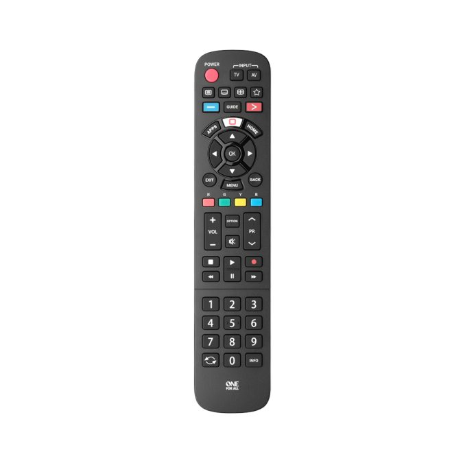 Пульт управления для телевизоров Panasonic, One For All URC4914/(замена1914), не требует настройки, Питание 2хААА (не входят в комплект), Чёрный