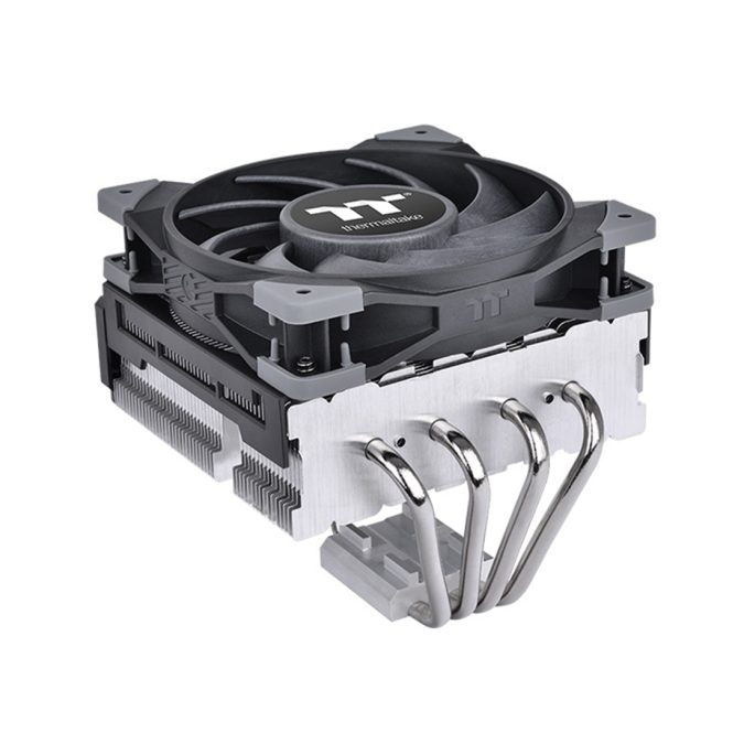 Кулер для процессора,Thermaltake, Toughair 110 CPU, CL-P073-AL12BL-A, Intel LGA 1700/1200/1156/115x и AMD AM4/AM3+/AM3/AM2+/AM2/FM2/FM1, TDP 140W, 120мм вентилятор, 500-2000 об.мин, 58.35 CFM, 23.6 dB(A), 4pin, 137.7x123.6x114.1мм, Серебристый